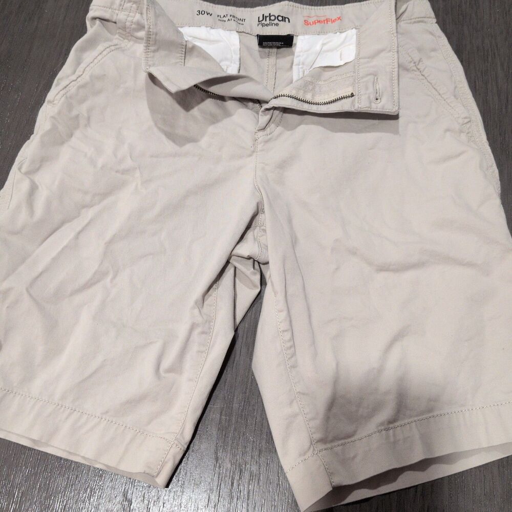 Urban Pipeline SuperFlex Men's Khaki Shorts 30W Flat Front